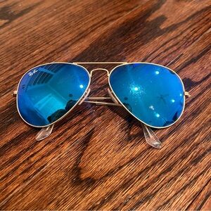 Rayban mirrored blue lenses